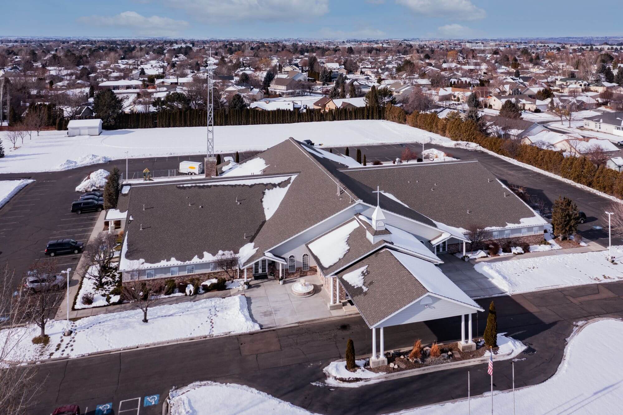 Commercial roof serviced by Canyon Construction Services in Twin Falls, ID